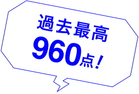 過去最高960点!